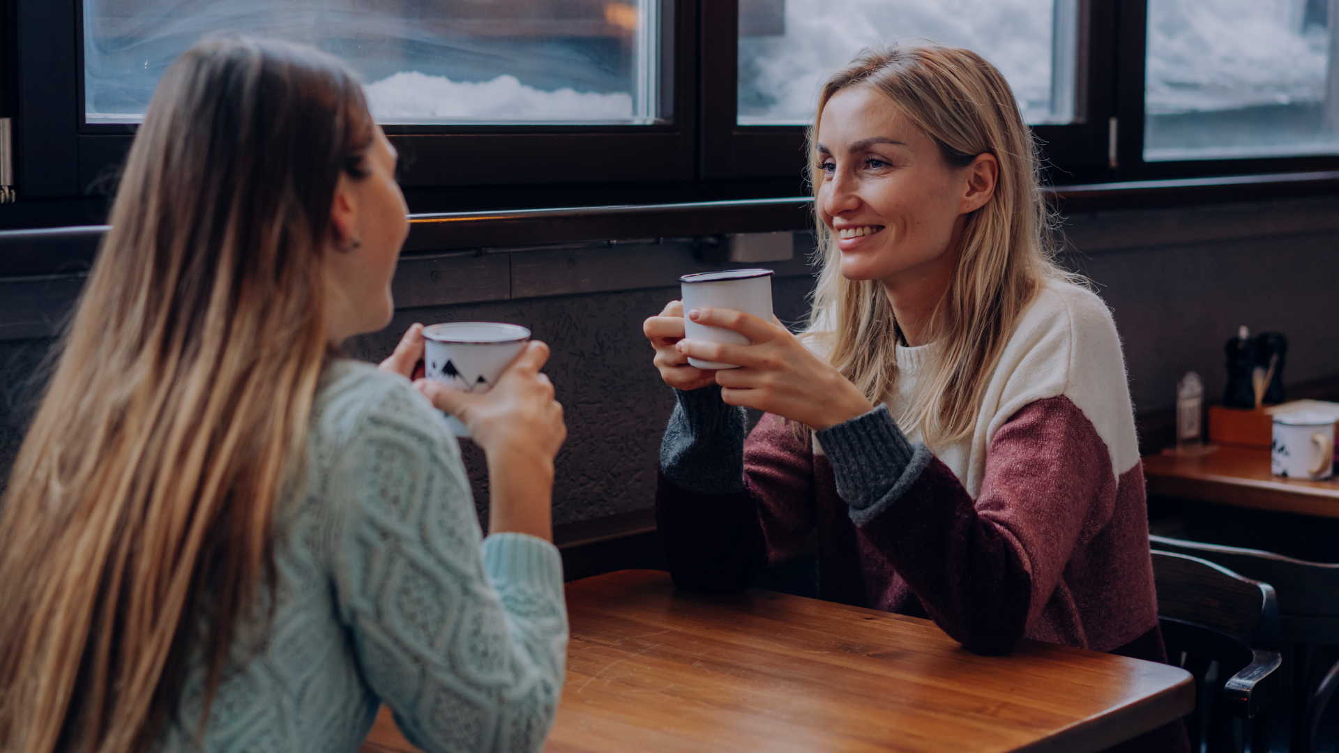 Two professionals having an intentional conversation and building a stronger relationship.